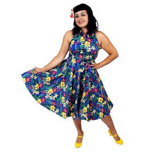 NWT June Shirtdress in Blue Hawaii Print